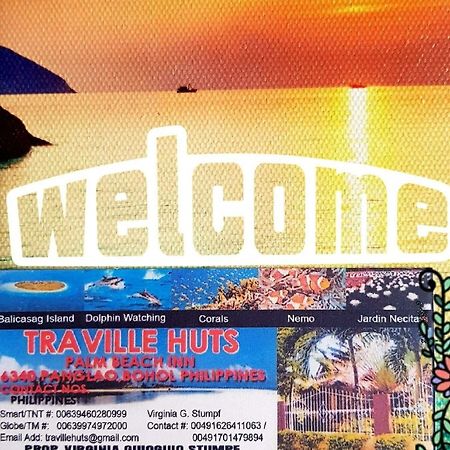 Traville Huts Palm Beach Inn Panglao City Exterior foto